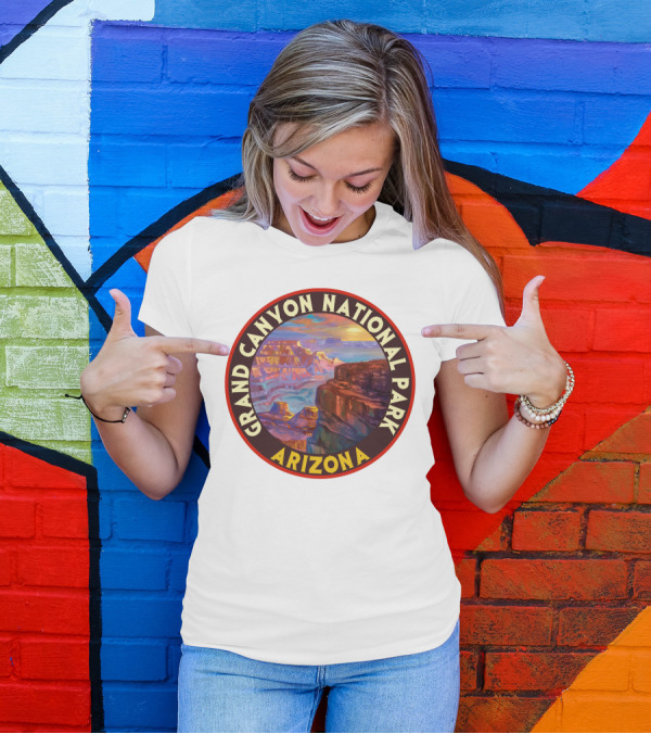 Grand Canyon National Park Arizona Vintage 80s Scenic Landscape T-Shirt