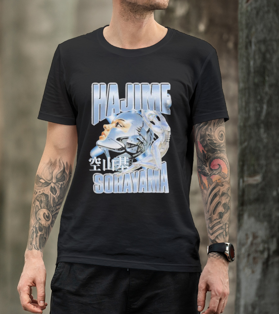 HAJIME SORAYAMA Robot Head Chrome Aesthetic T-Shirt