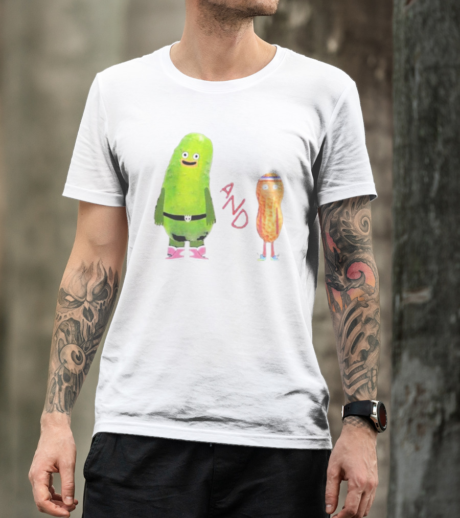 Pickle And Peanut Cucumber Cartoon Characters T-Shirt