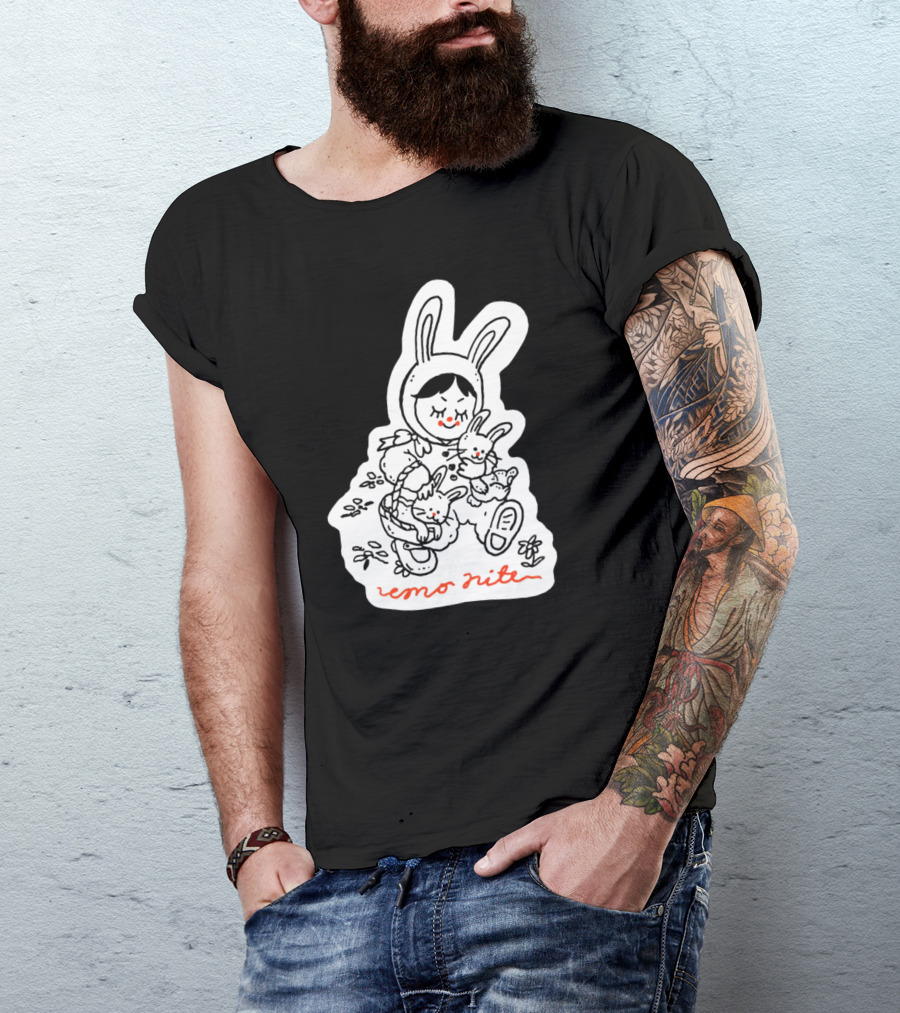 Emo Nite Bunny Sticker Woods Creature Trio T-Shirt