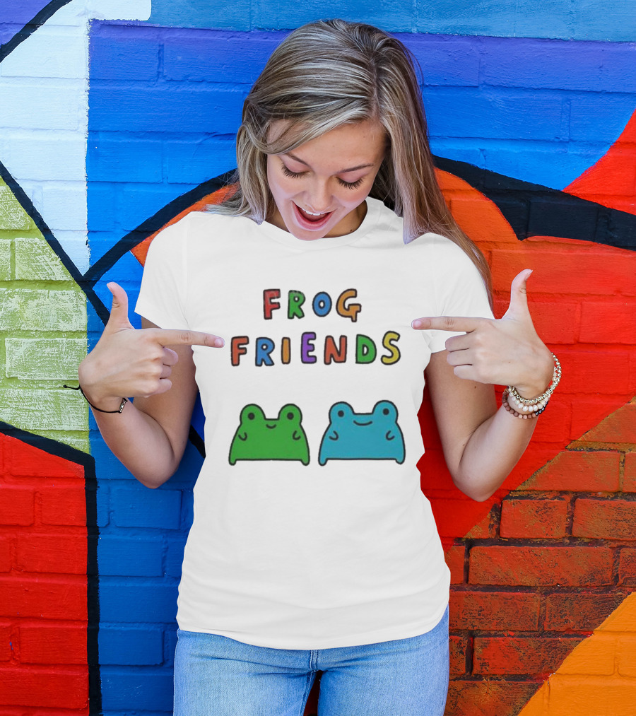 Frog Friends Comic Colorful Frogs T-Shirt