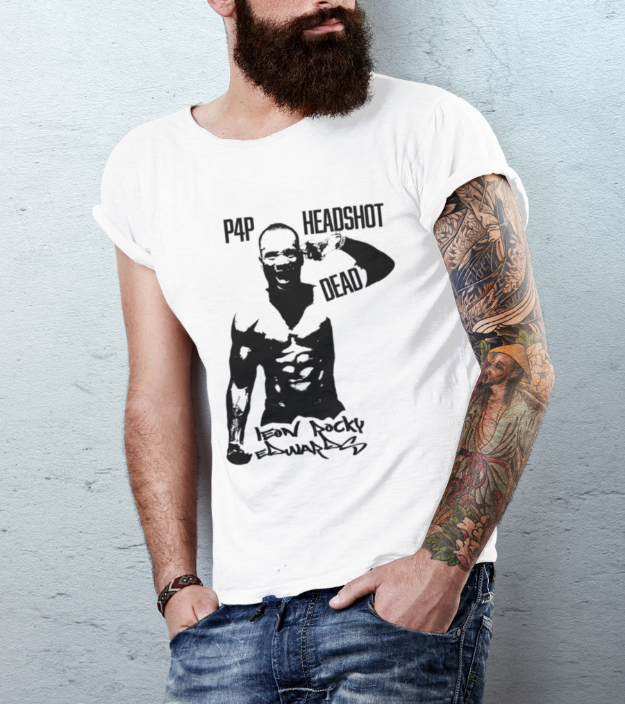Leon Rocky Edwards P4p Headshot Dead Premium Heavyweight T-Shirt