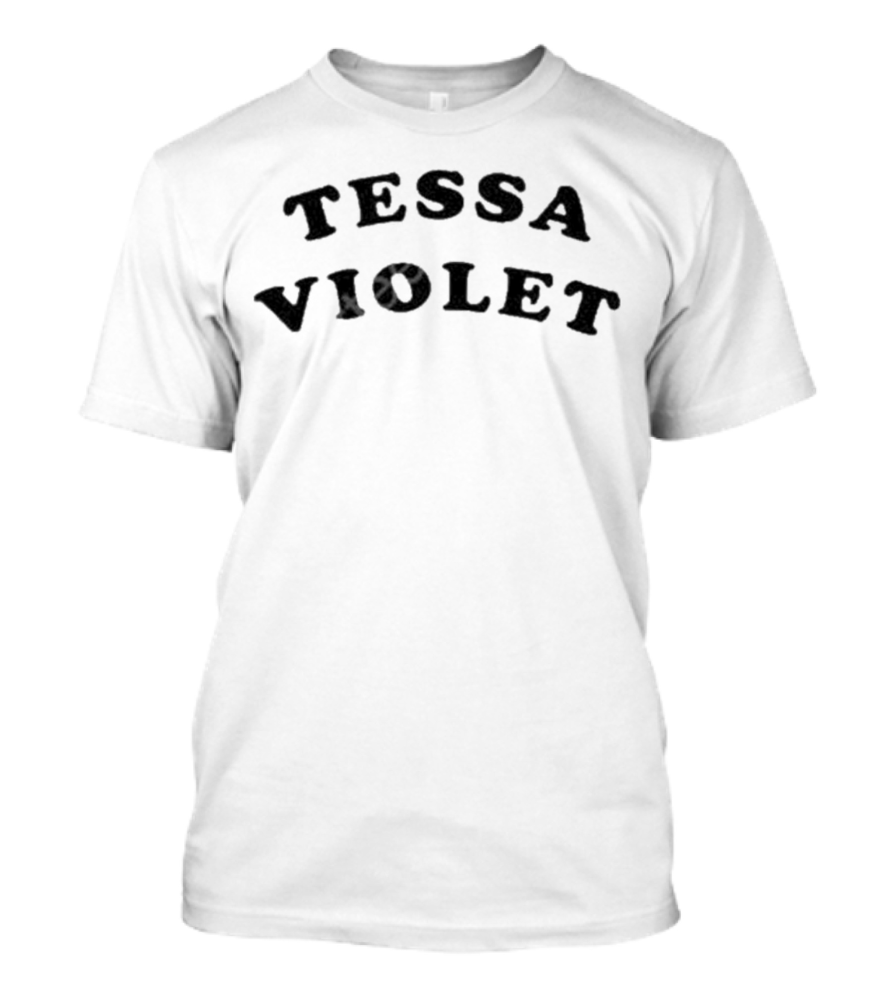 Tessa Violet Black Curved Text T-Shirt