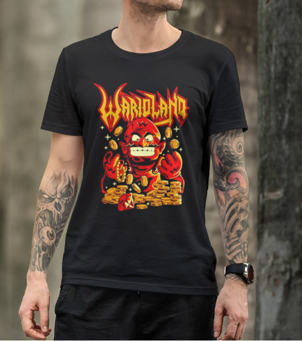 Warioland Coins Character Gaming T-Shirt