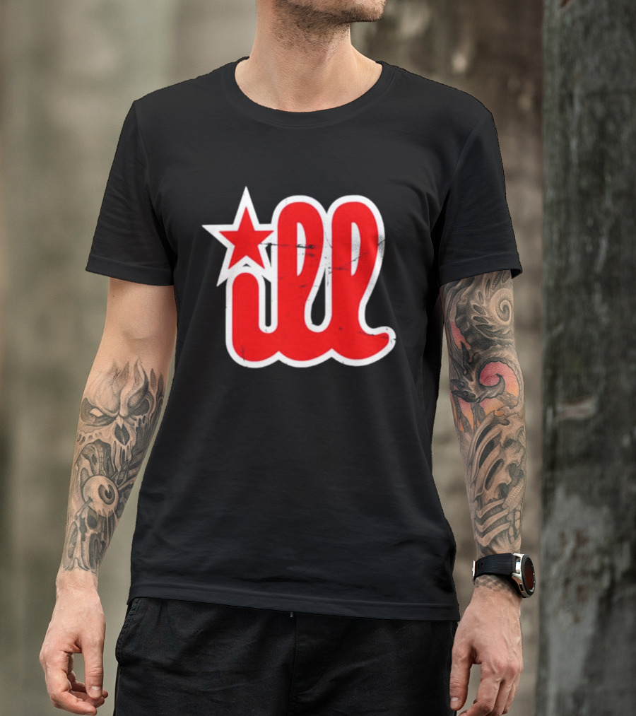 Philadelphia Baseball Star ILL Text T-Shirt
