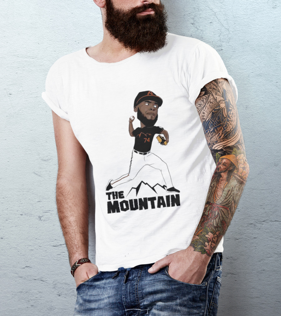The Mountain Félix Bautista 74 Baltimore Orioles T-Shirt