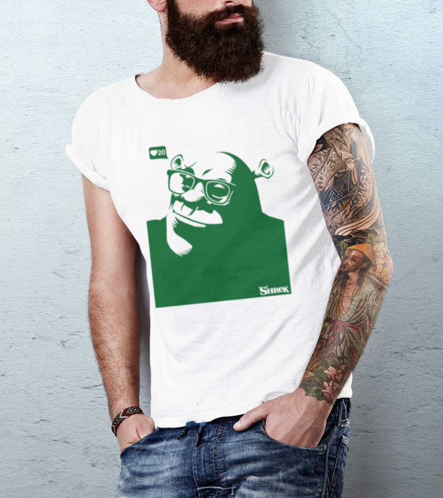 Shrek Bioworld Handsome Shrek 20 Likes Glasses T-Shirt