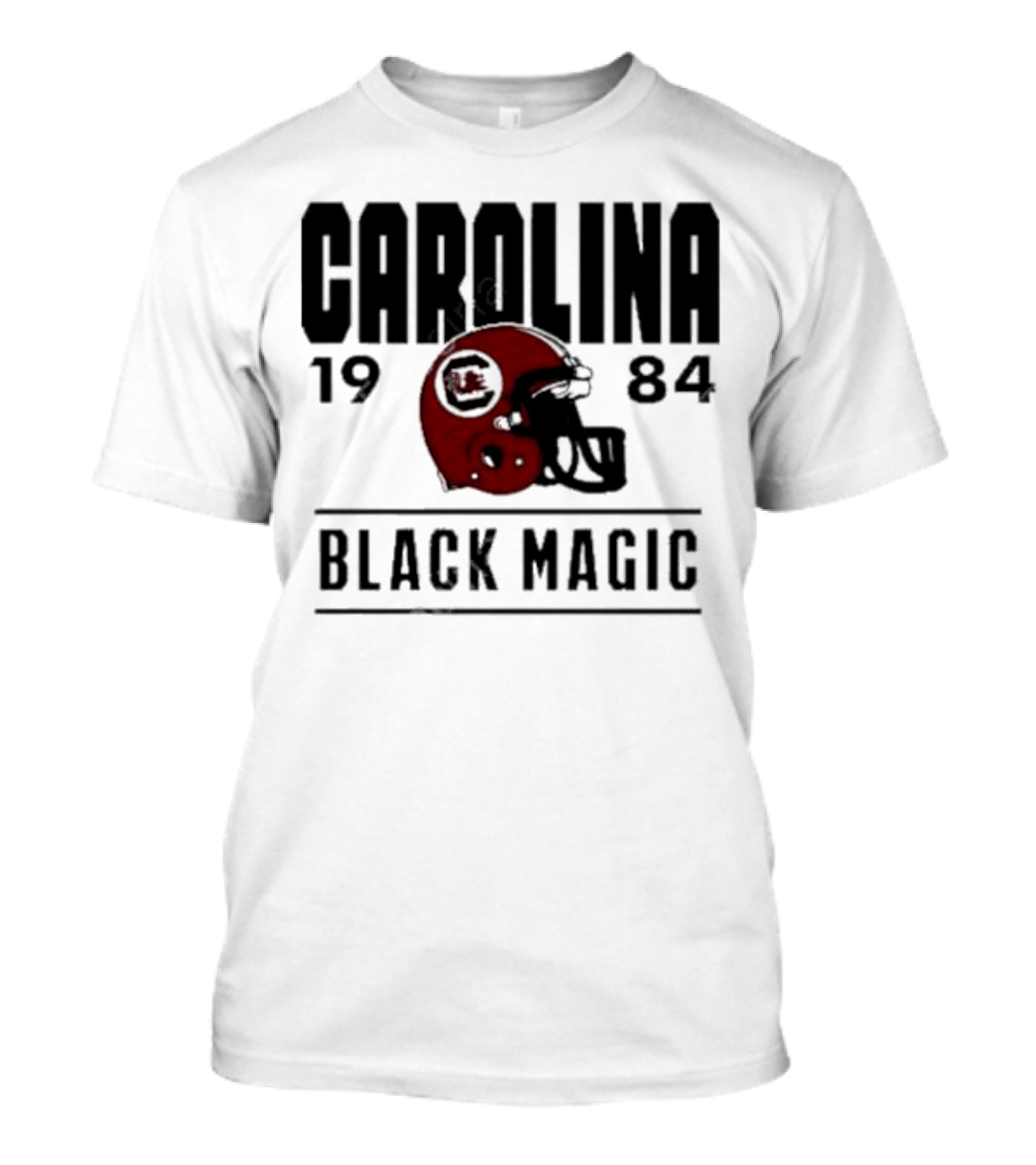 Carolina Gamecocks 1984 Black Magic Football Helmet T-Shirt