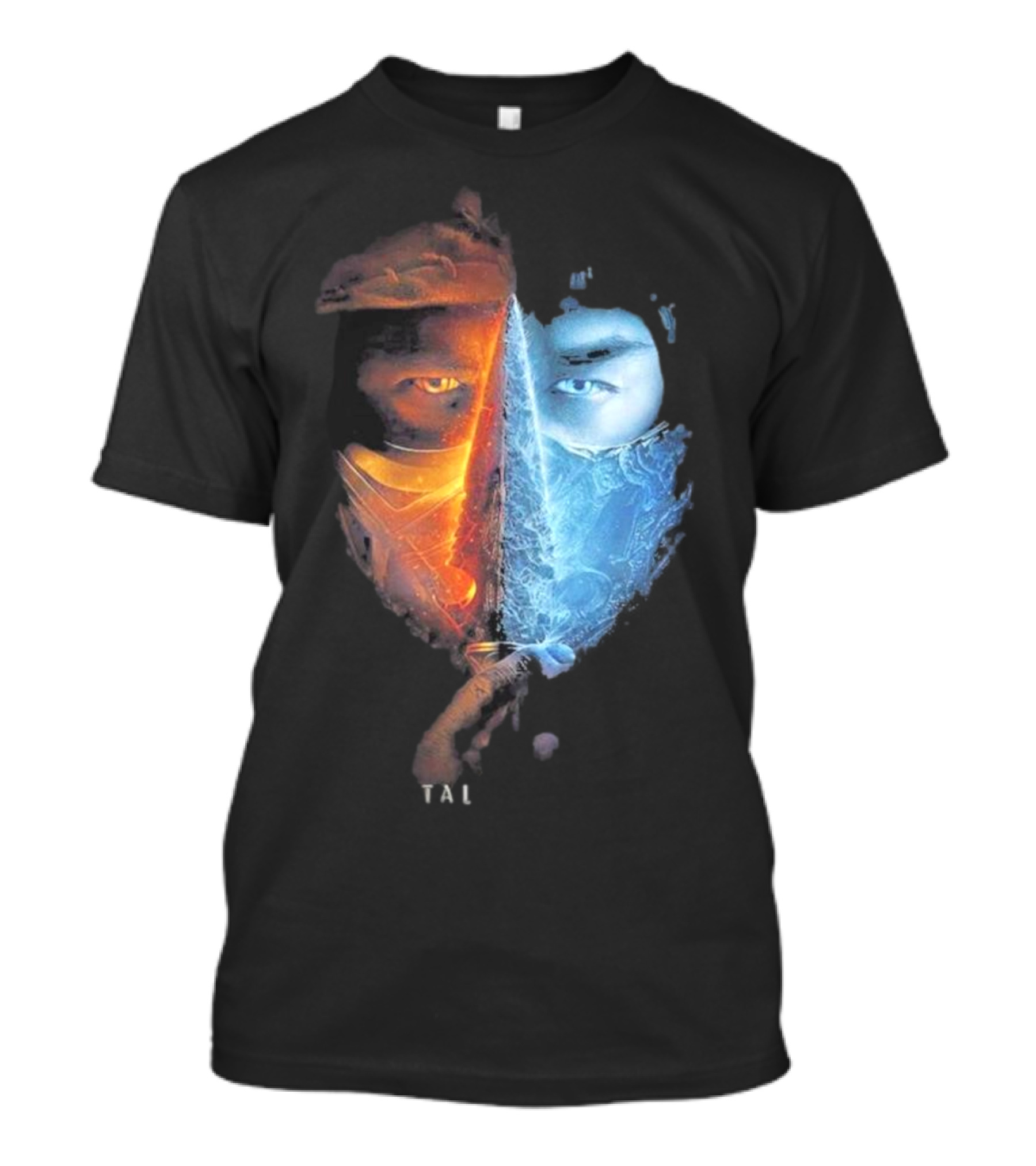 Mortal Kombat Scorpion Sub-Zero TAL Split Face T-Shirt