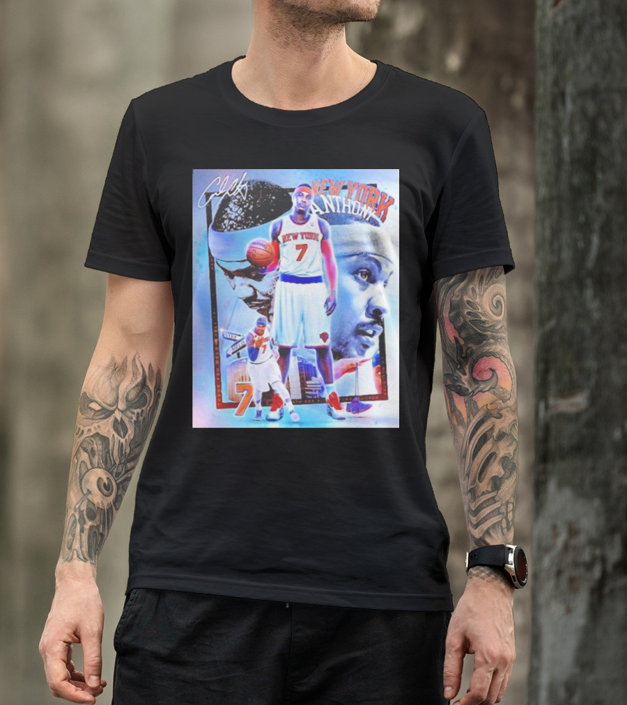 New York 7 Anthony Knicks Basketball T-Shirt