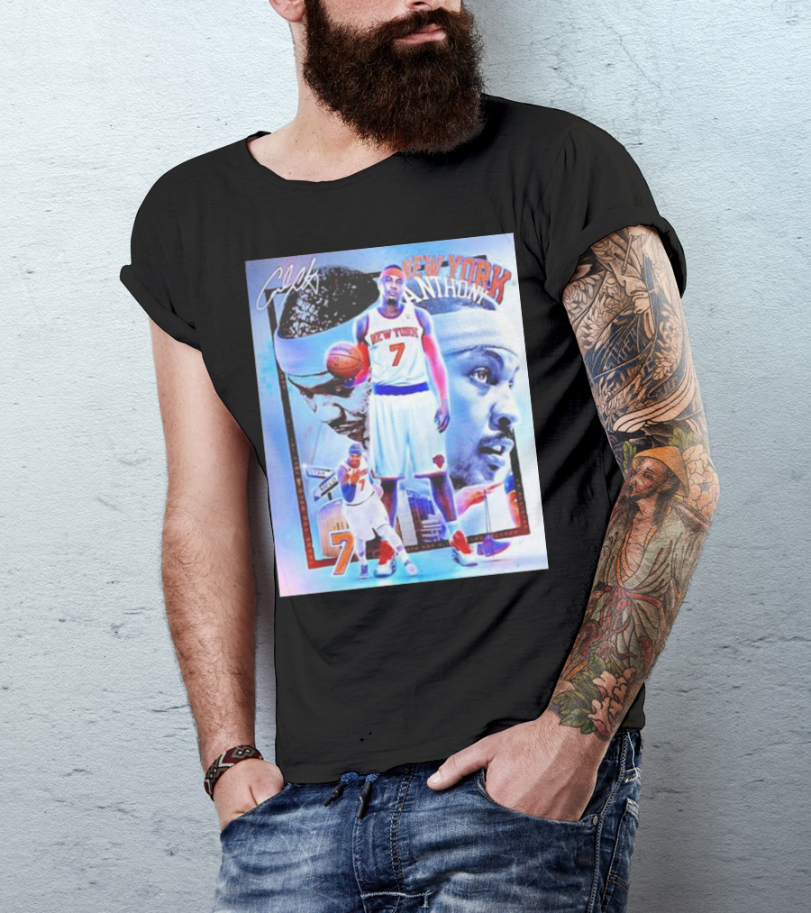New York 7 Anthony Knicks Basketball T-Shirt
