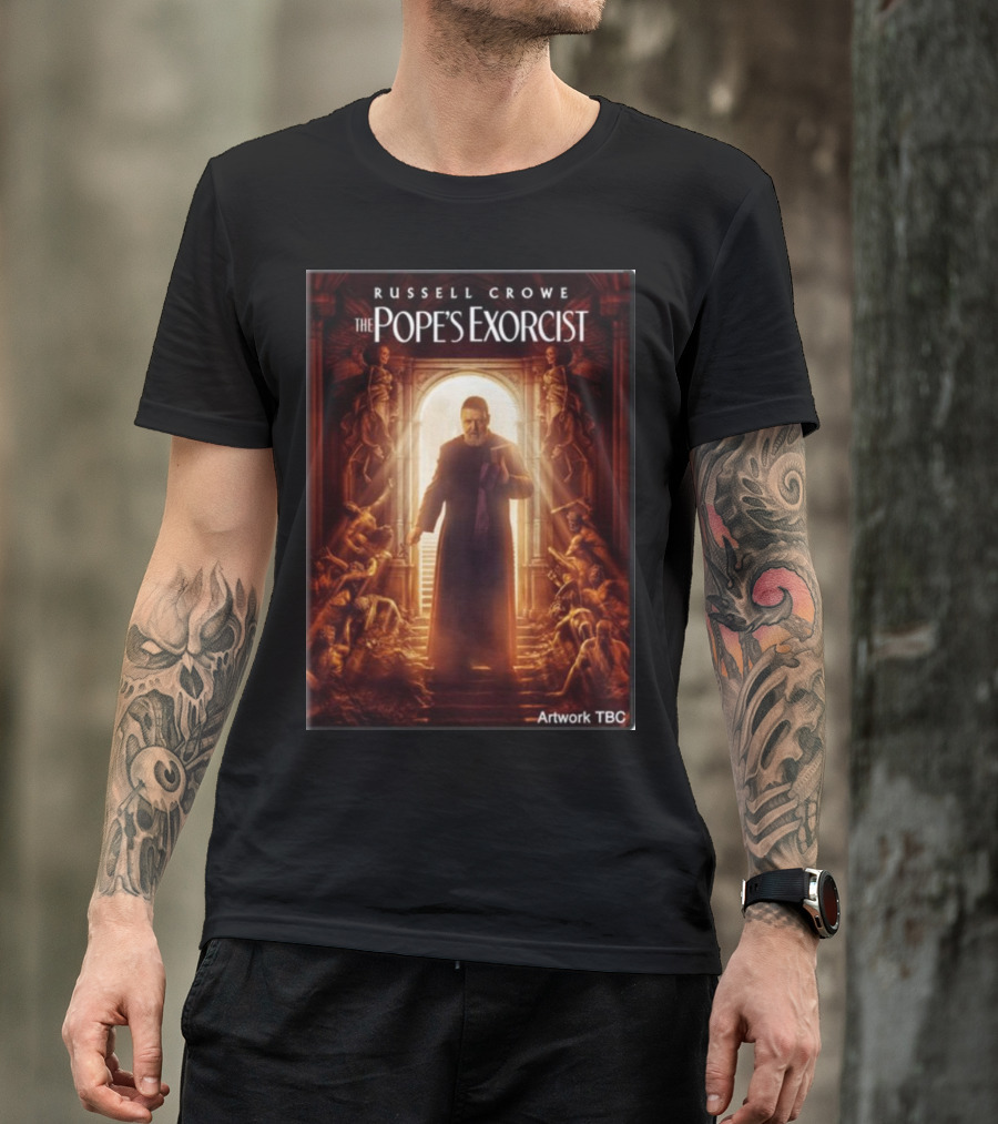 Russell Crowe The Pope's Exorcist Artwork TBC T-Shirt