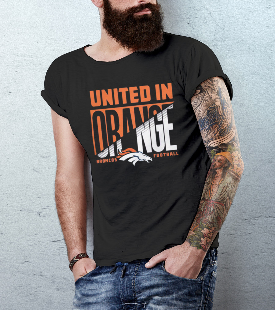 Denver Broncos United In Orange Football Hometown Collection Sweep T-Shirt