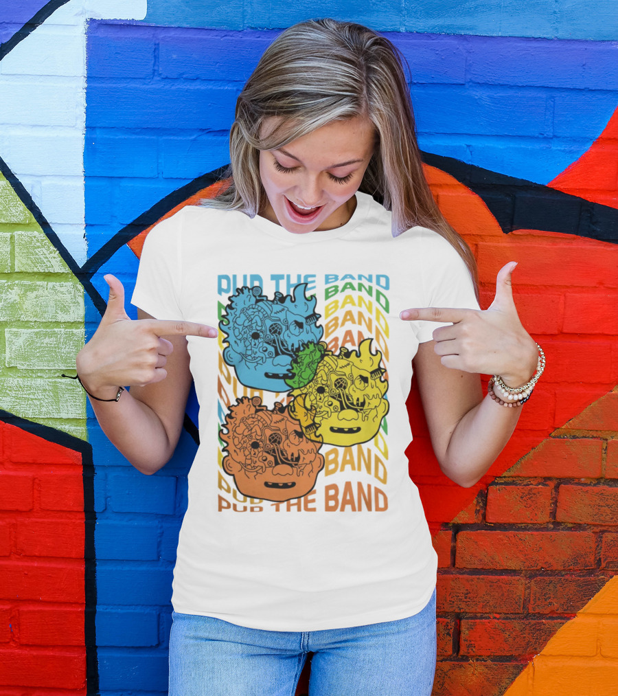 Pup The Band Headburster Technicolor Art Face Trio T-Shirt