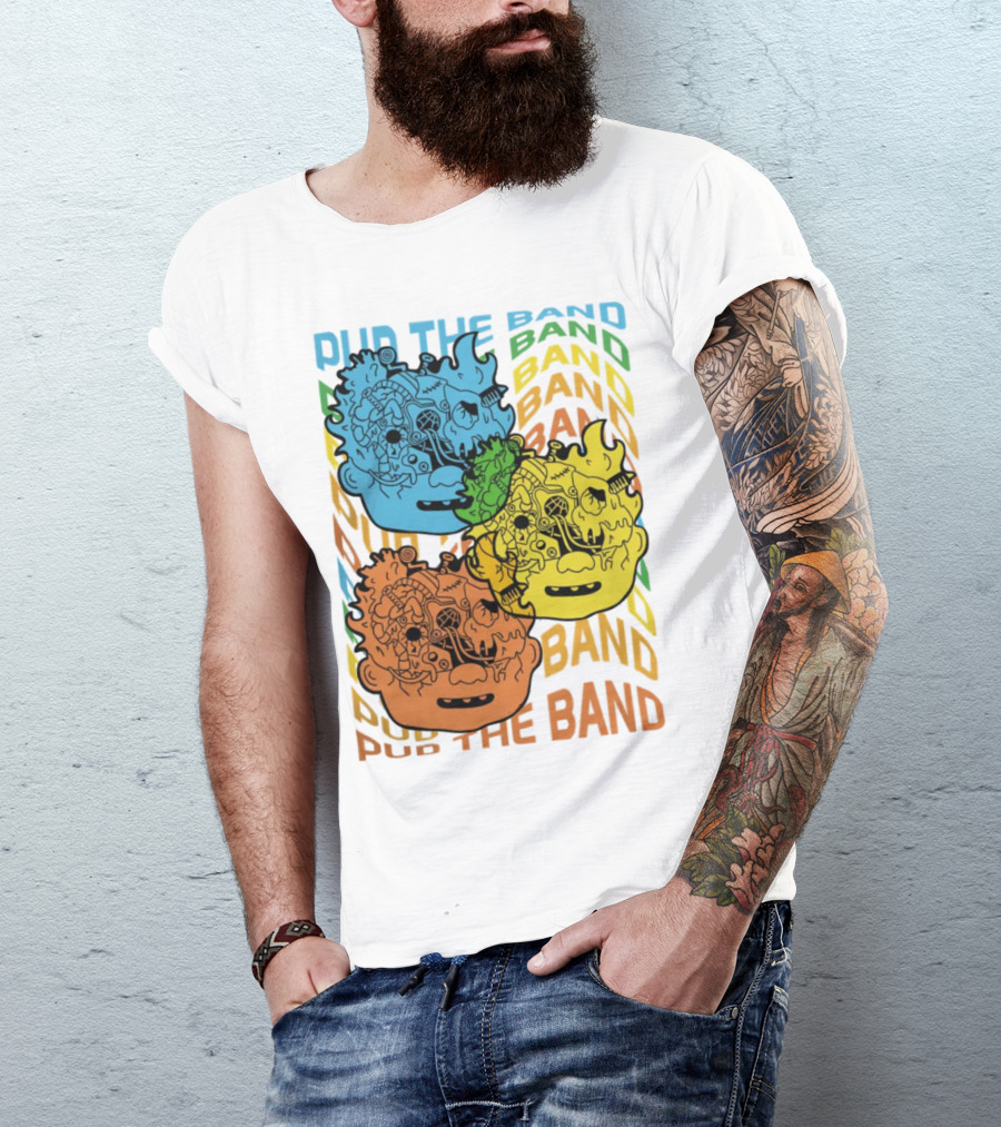 Pup The Band Headburster Technicolor Art Face Trio T-Shirt