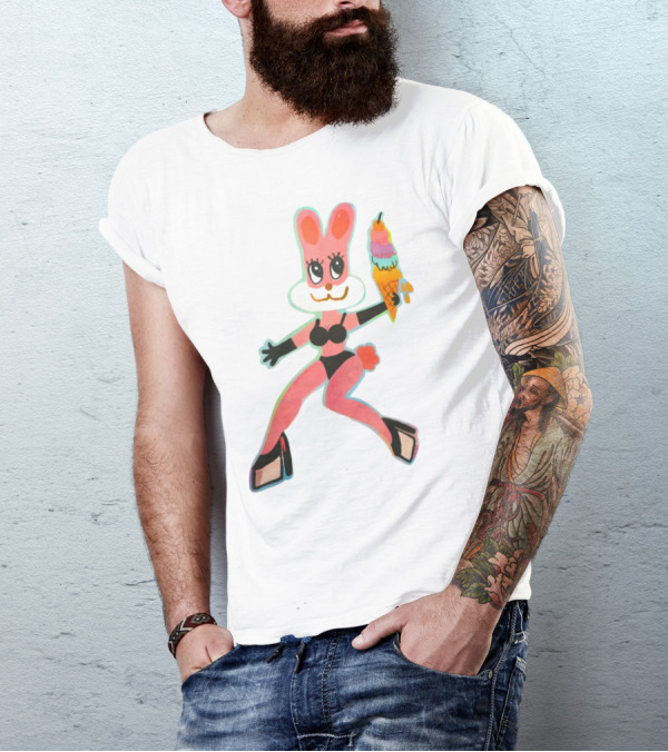 Karol G Merch Mañana Será Bonito Bunny In Bikini With Ice Cream Cone T-Shirt