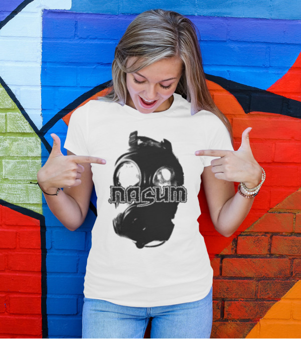 Nasum Gasmask Logo Dark Aesthetic T-Shirt
