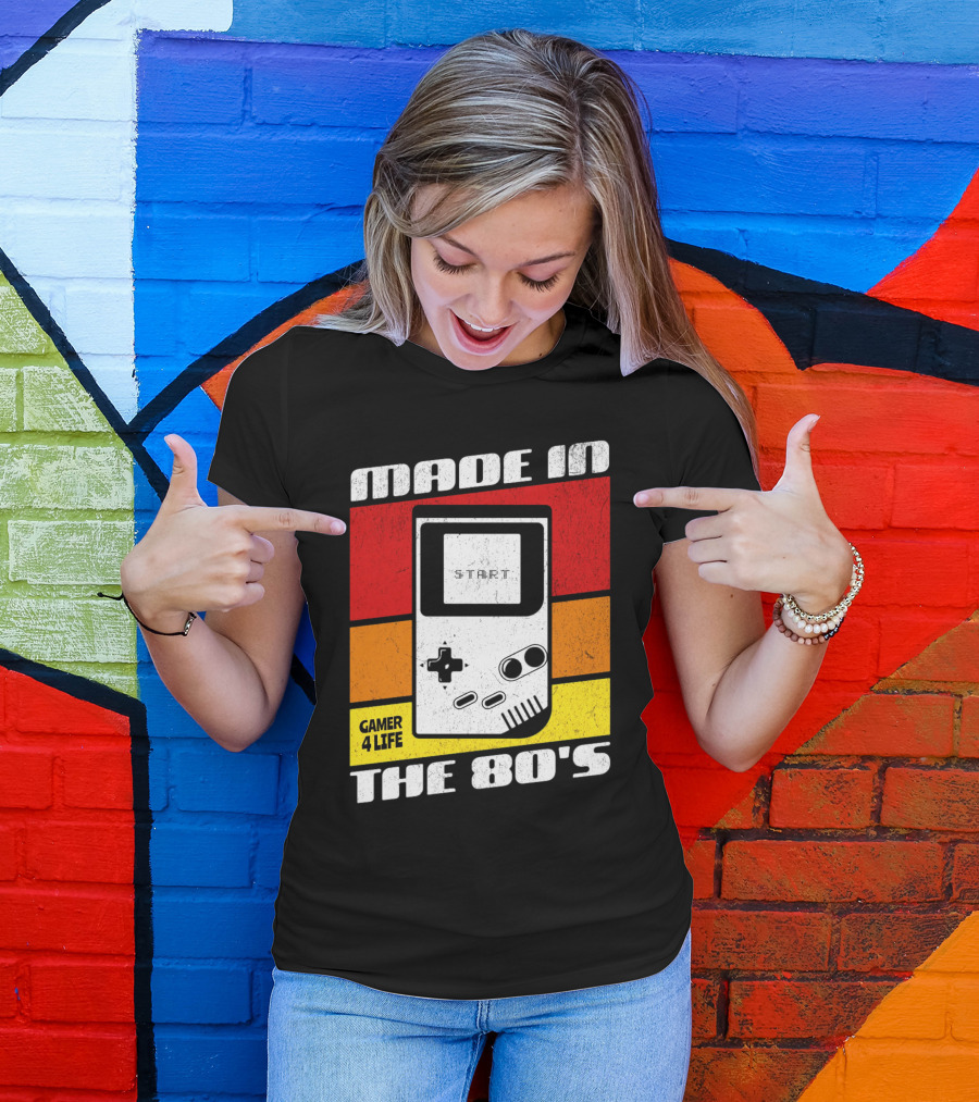 MADE IN THE 80'S GAMER 4 LIFE VINTAGE GAMING START T-Shirt