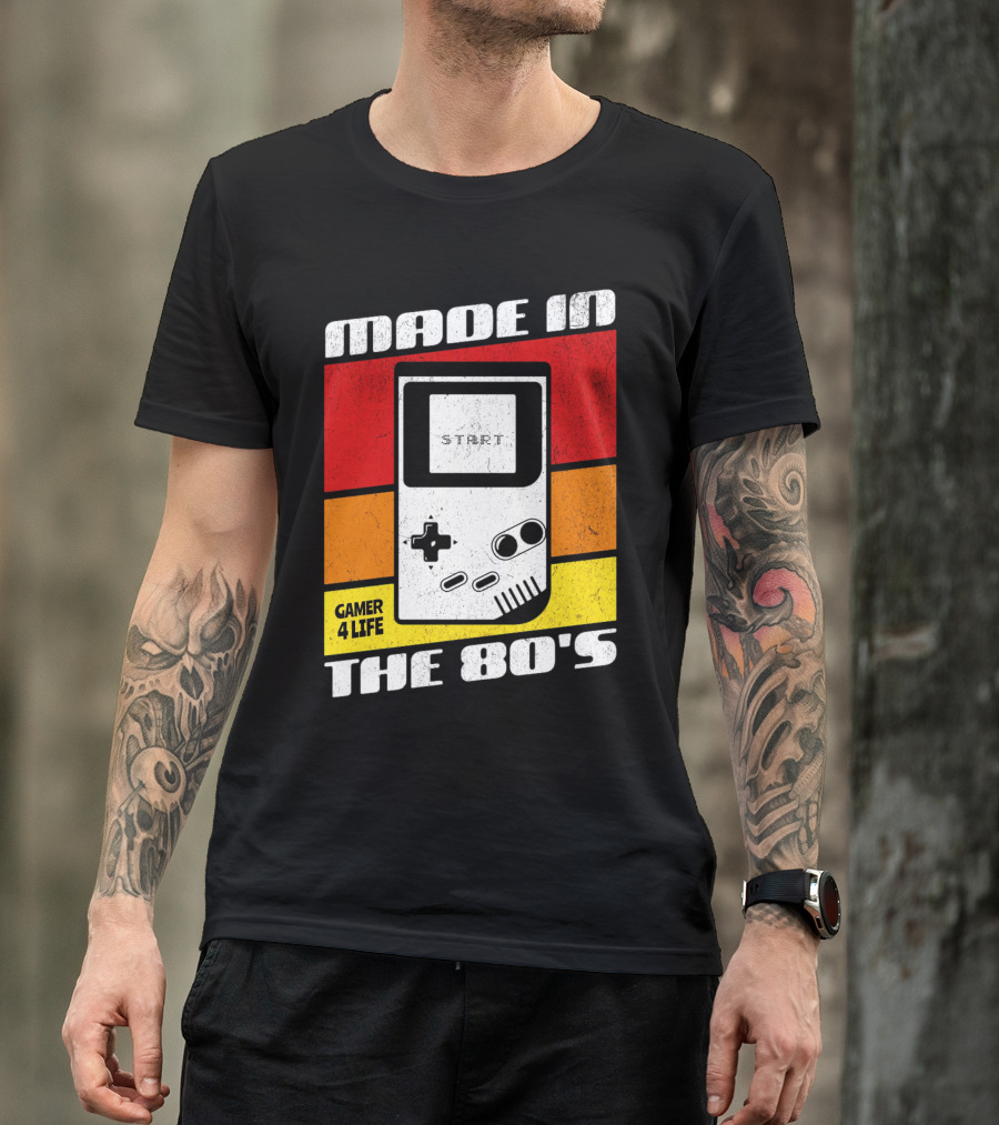 MADE IN THE 80'S GAMER 4 LIFE VINTAGE GAMING START T-Shirt