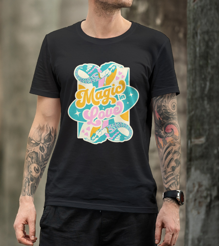 Magic In Love Mermaid Retro Vibe T-Shirt