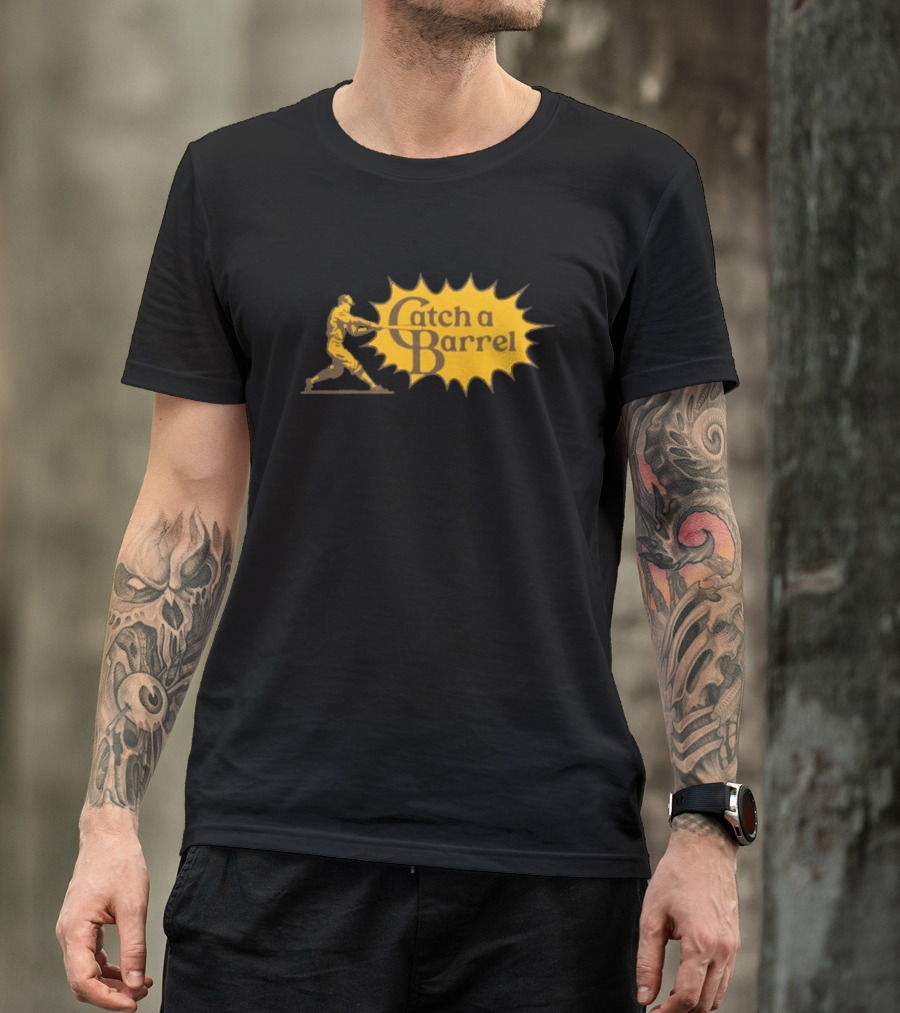 Catch A Barrel Baseball Player Swing Explosion T-Shirt