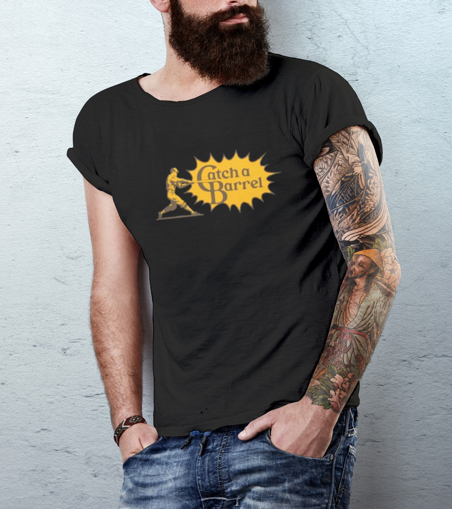 Catch A Barrel Baseball Player Swing Explosion T-Shirt