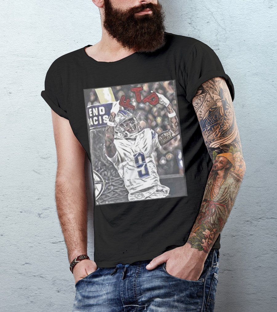 Detroit 313 Store Jameson Williams Football FTP V9 T-Shirt