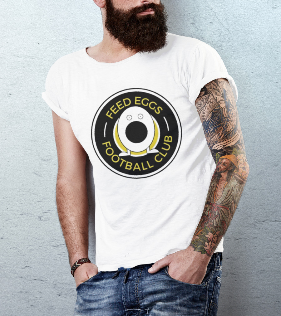 Feed Eggs Football Club Emblem With Egg-Shaped T-Shirt