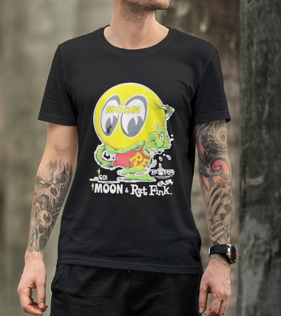 Go MOON And Rat Fink T-Shirt
