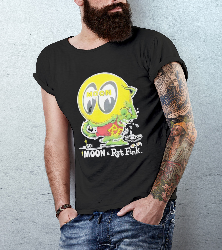 Go MOON And Rat Fink T-Shirt