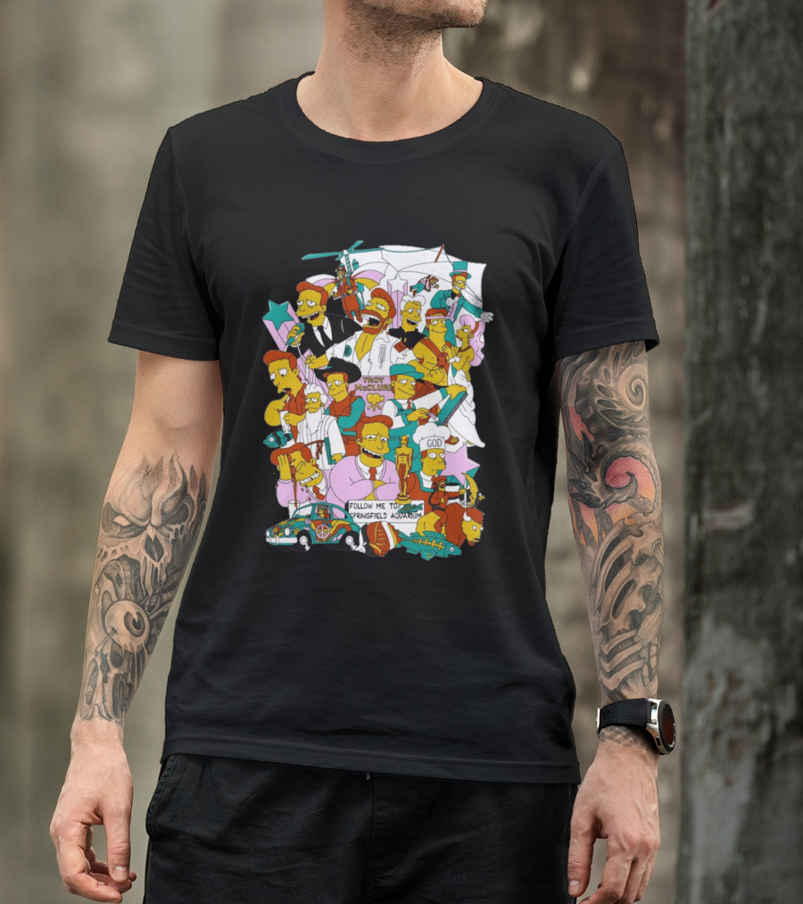 HI I’m Troy Mcclure Follow Me To Springfield Aquarium Simpsons T-Shirt
