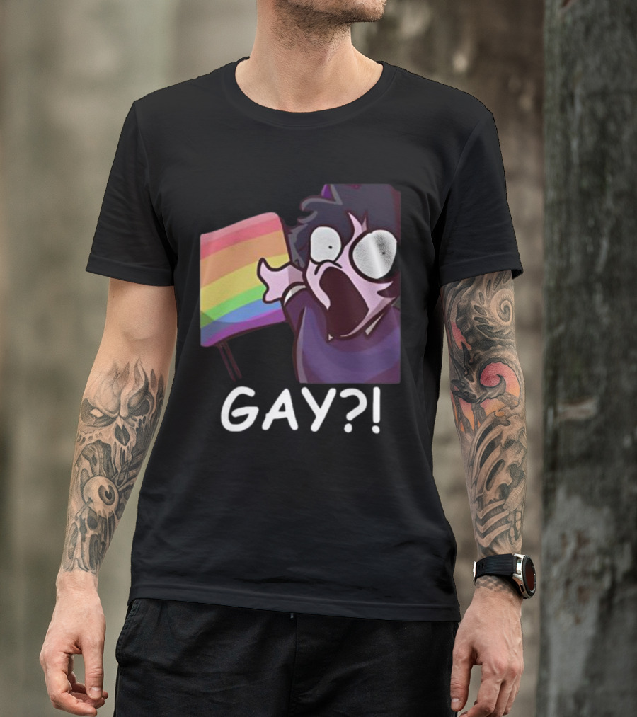 Jellybean Gay? Rainbow Flag Shocked Reaction T-Shirt