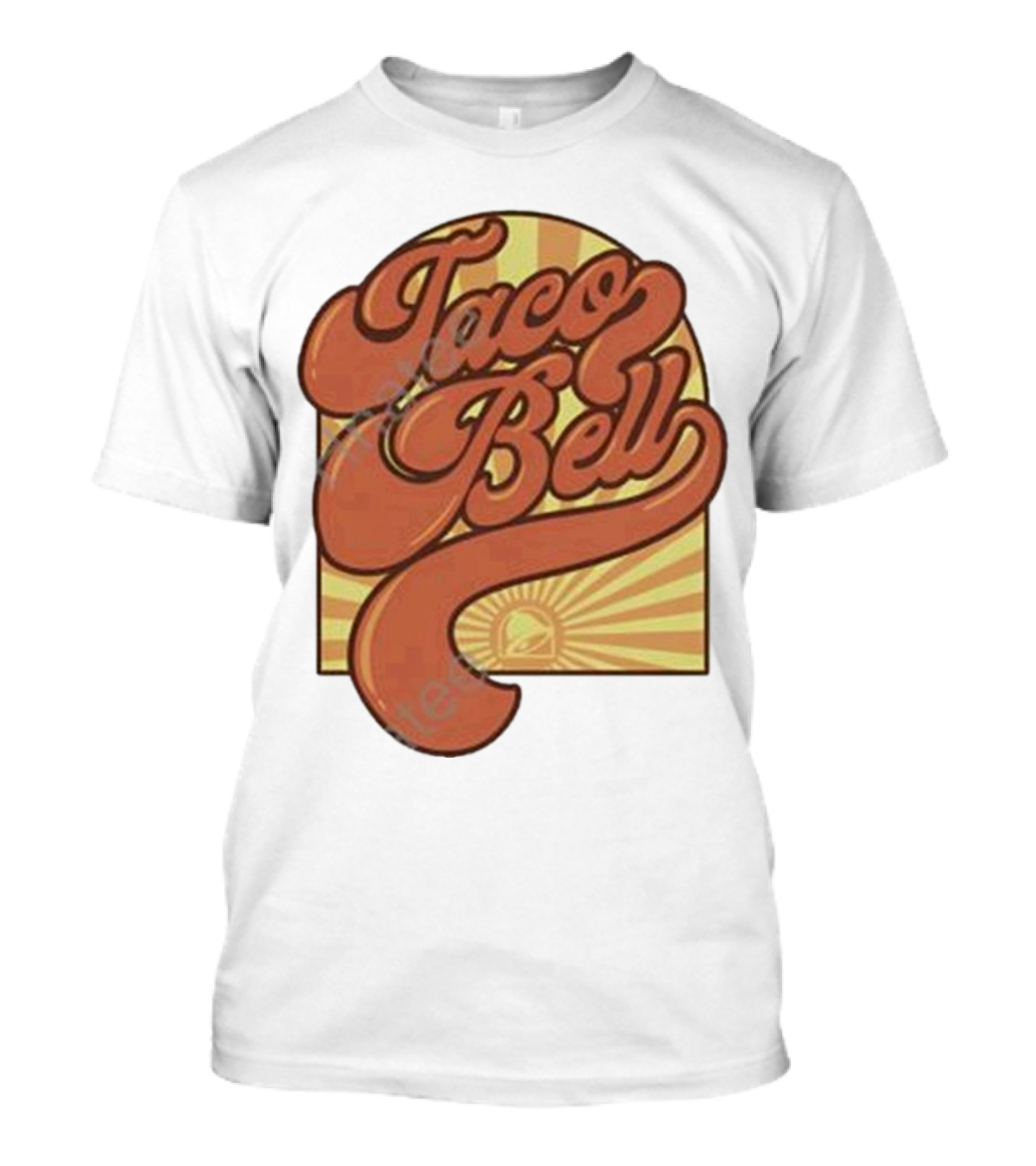 Taco Bell Retro Groovy Logo Sunrise T-Shirt