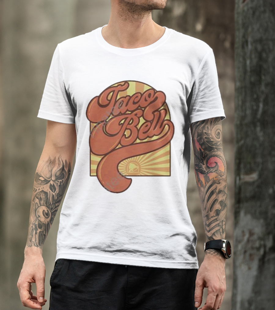 Taco Bell Retro Groovy Logo Sunrise T-Shirt