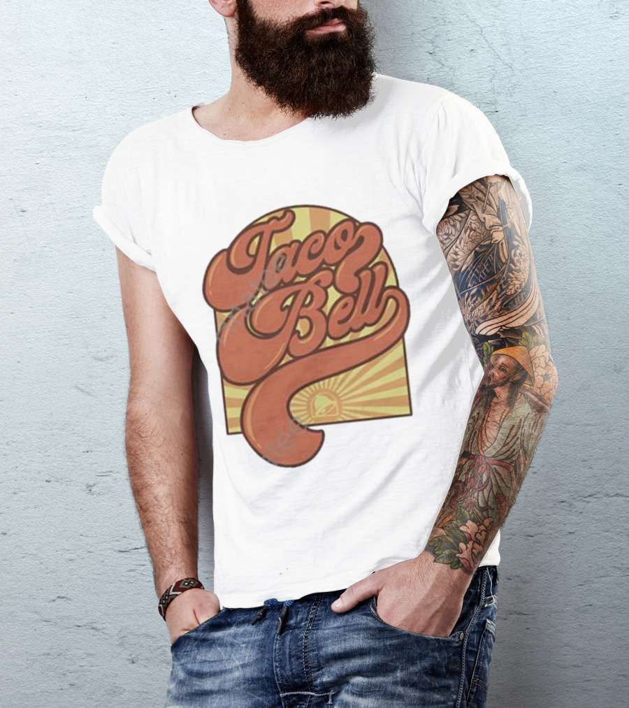 Taco Bell Retro Groovy Logo Sunrise T-Shirt