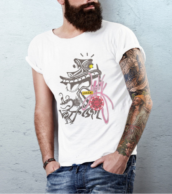J.A.C.K. Artifacts Travis Scott Merch With Neon Cartoon T-Shirt