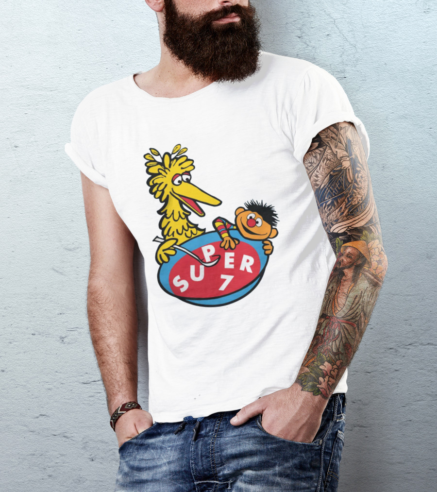 Big Bird And Ernie Super 7 Alphabet Soup T-Shirt