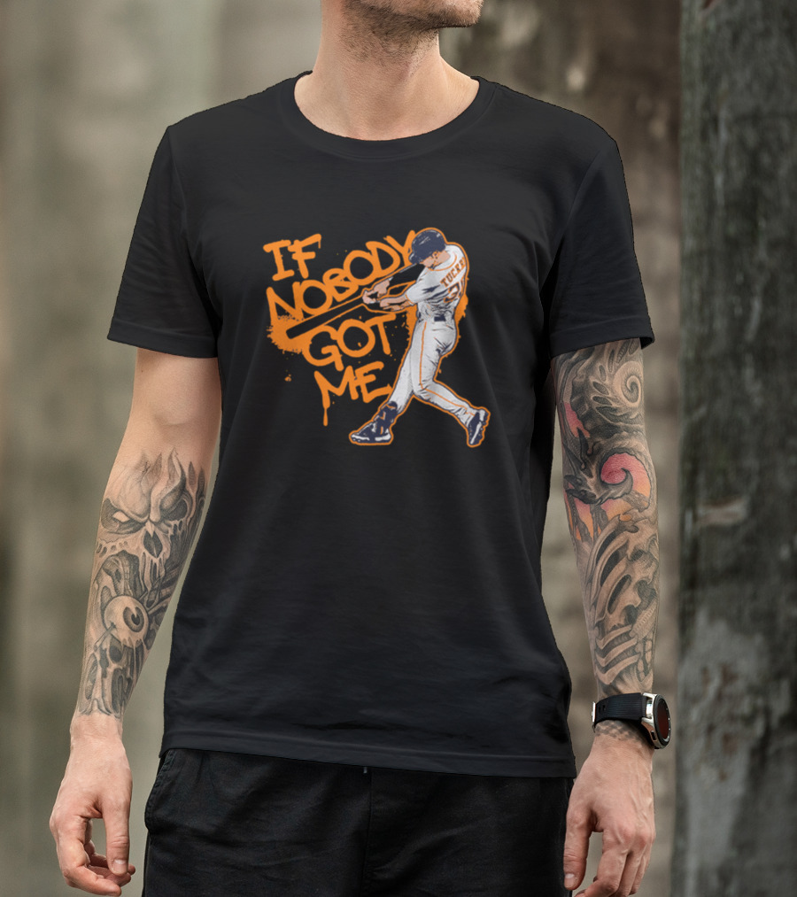 Tucker Baseball Swing If Nobody Got Me T-Shirt