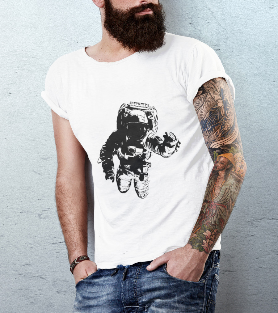 Astronomer Floating Astronaut Black T-Shirt