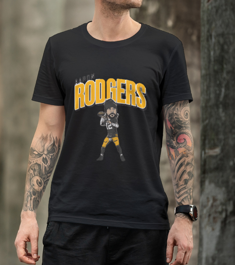 Aaron Rodgers Caricature Football Player T-Shirt