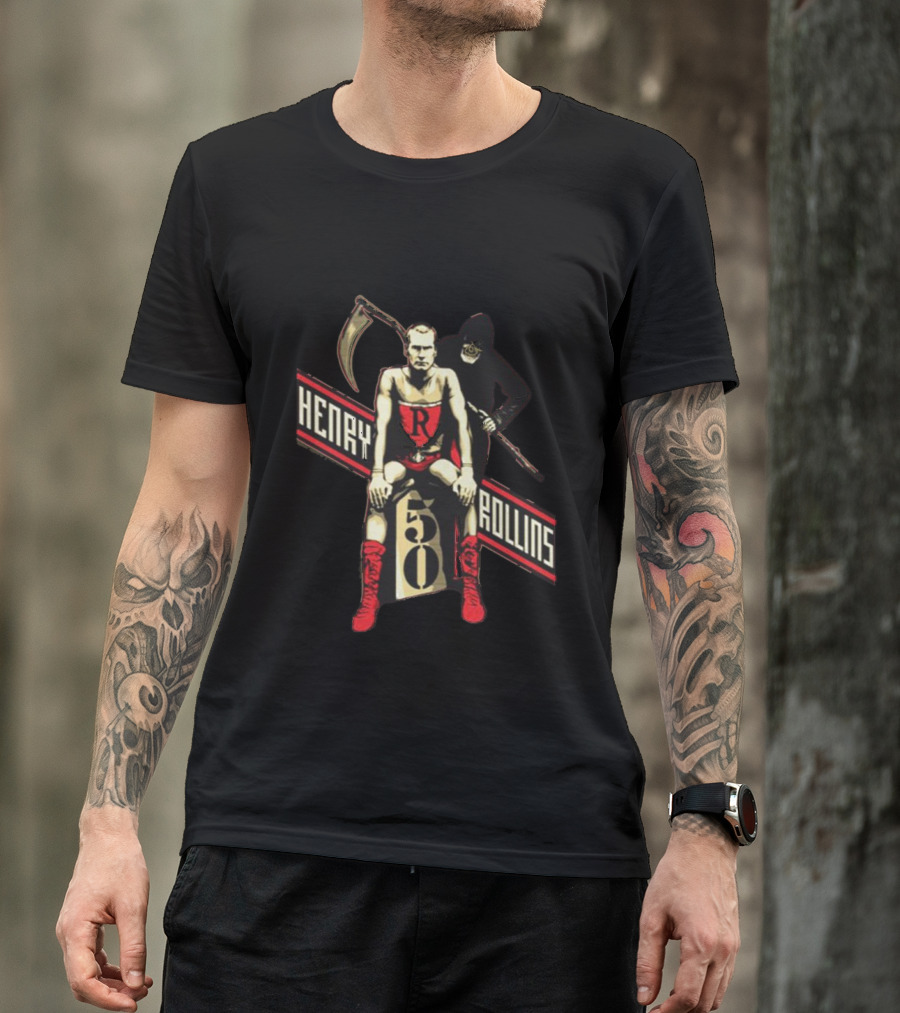 Henry Rollins Reaper 50 Red Boots T-Shirt