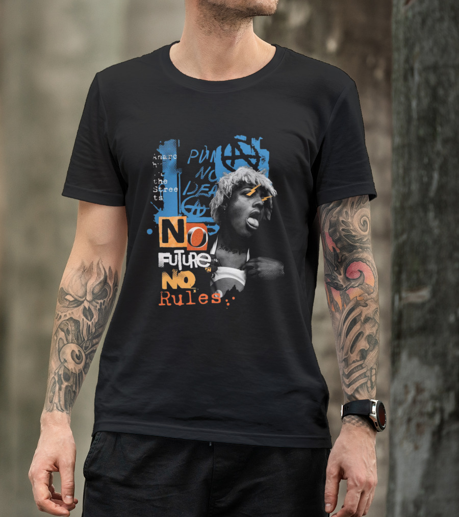Punk Anarchy Streets No Future No Rules T-Shirt