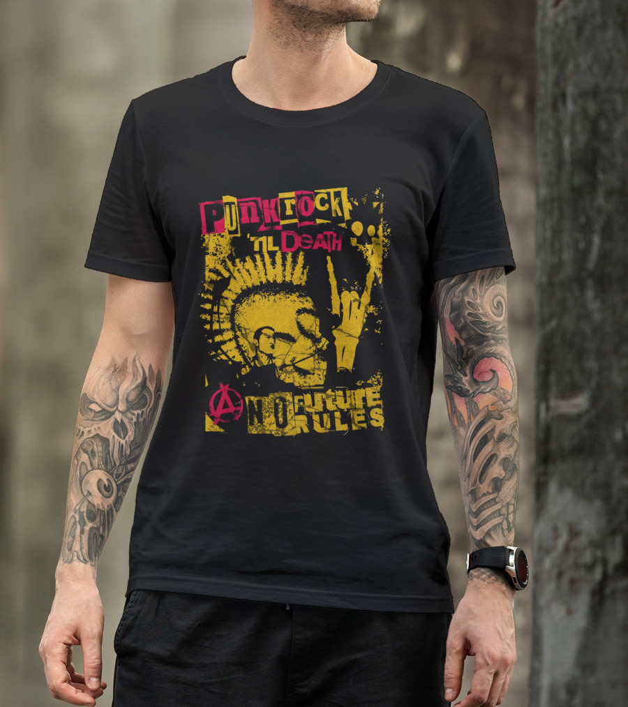 Punk Rock 'til Death Anarchy No Future Rules T-Shirt