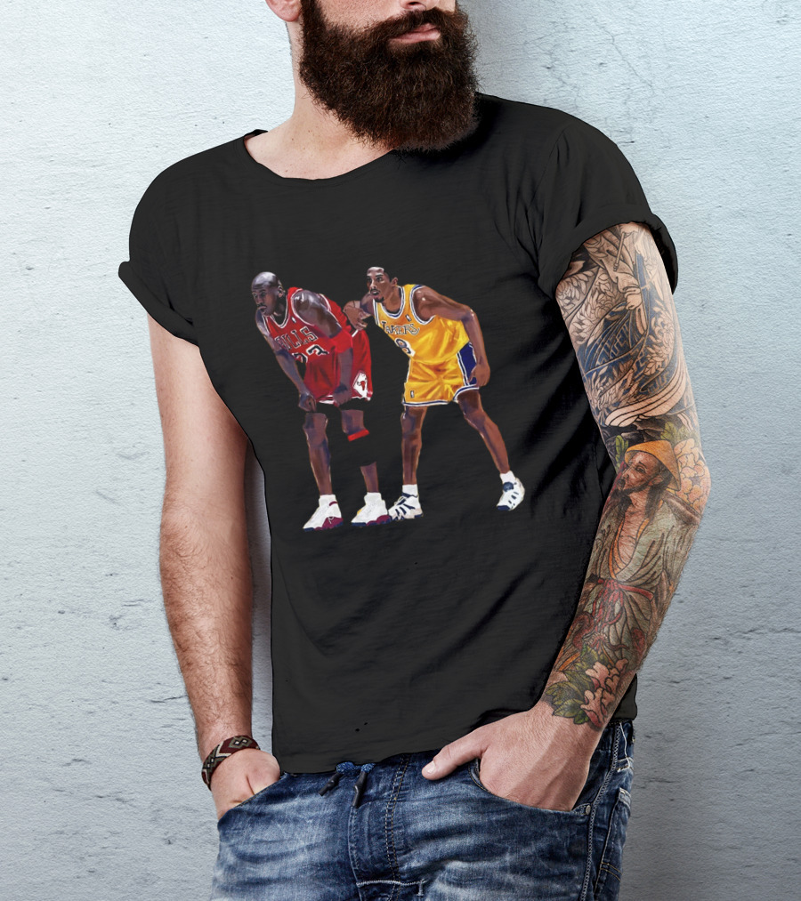 Bulls 23 Lakers 8 Iconic Basketball Legends T-Shirt