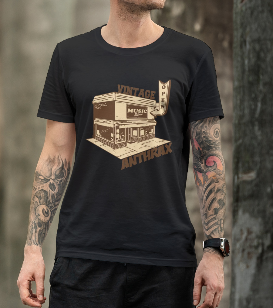 Vintage Music Store Open Anthrax T-Shirt