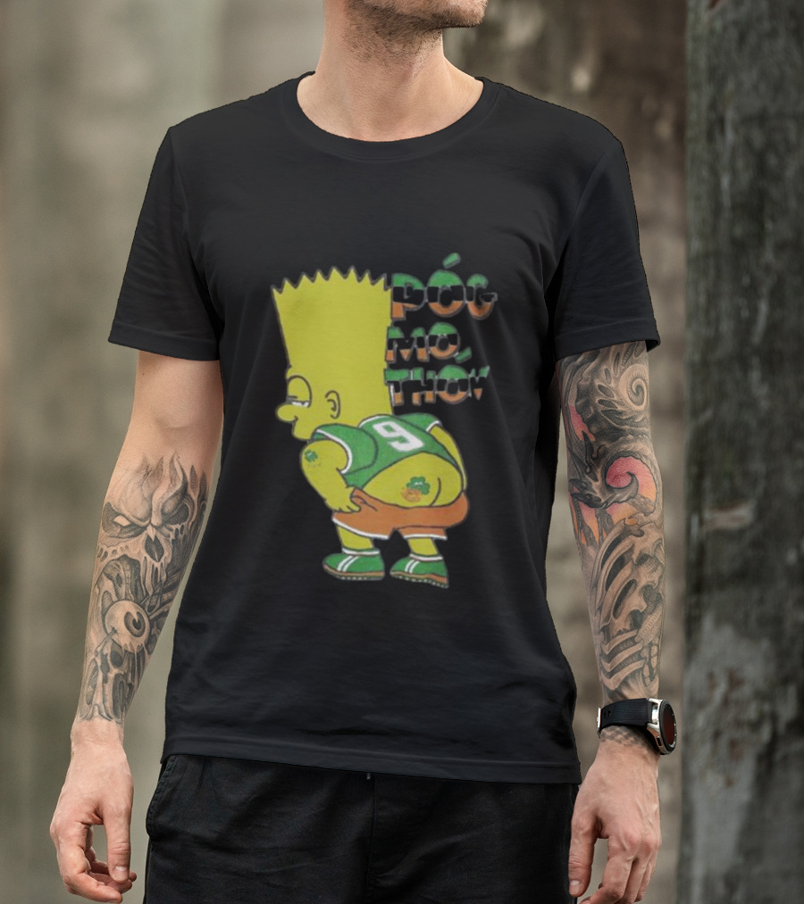 Simperson Bart Number 9 Pog Mo Thon St. Patrick's Irish Green T-Shirt