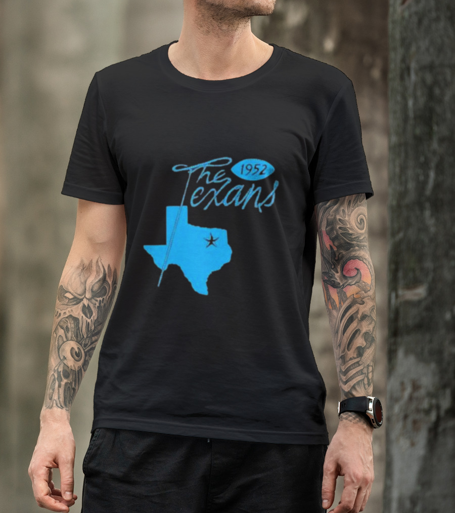 Dallas The Texans 1952 Texas Map Star T-Shirt