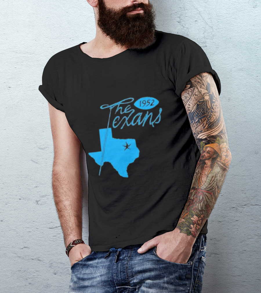 Dallas The Texans 1952 Texas Map Star T-Shirt