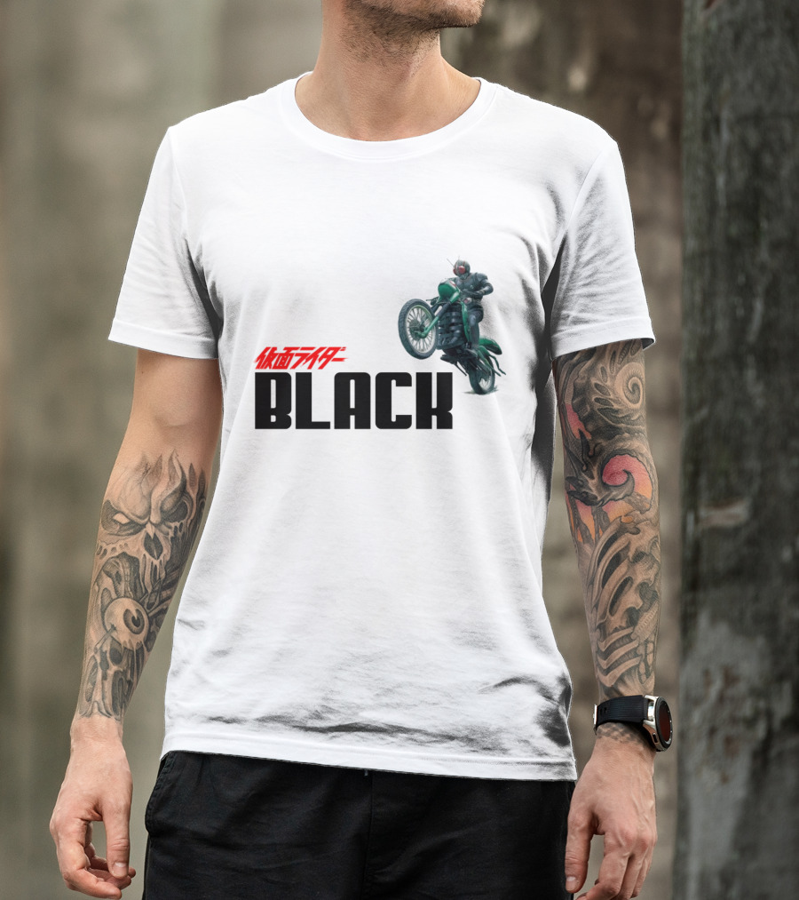 Kamen Rider Black Motorcycle Action Scene T-Shirt