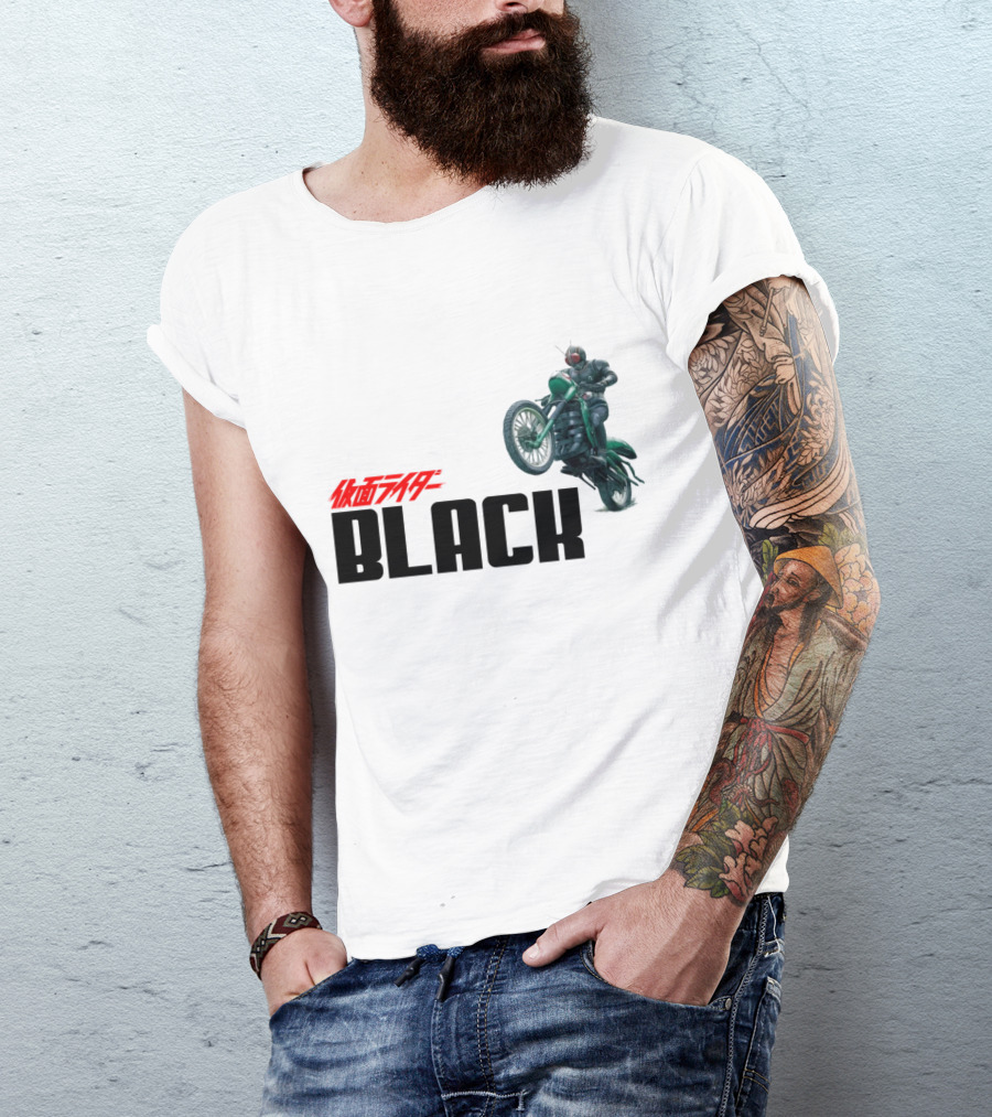 Kamen Rider Black Motorcycle Action Scene T-Shirt
